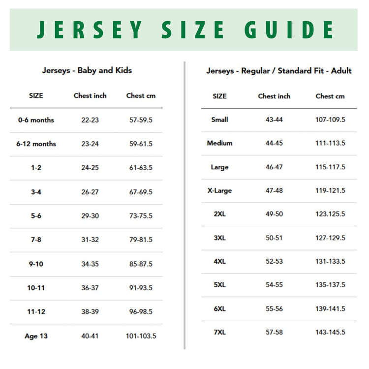 The Kano Foundation 2026/27 Home Jersey Size Guide